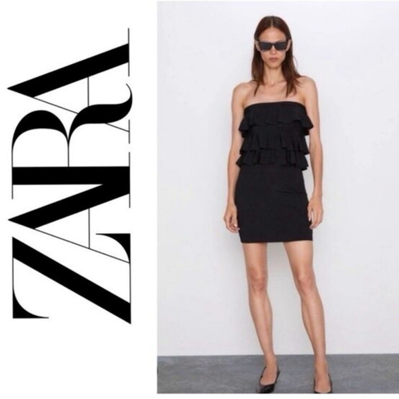 Zara Mini Ruffle Dress - Picture 9 of 11